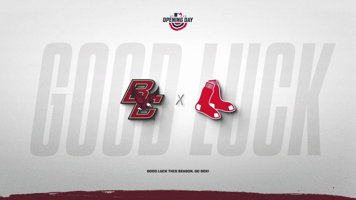 BCEagles's tweet photo. Good luck this season, Go Sox! https://t.co/wTprKugaAN