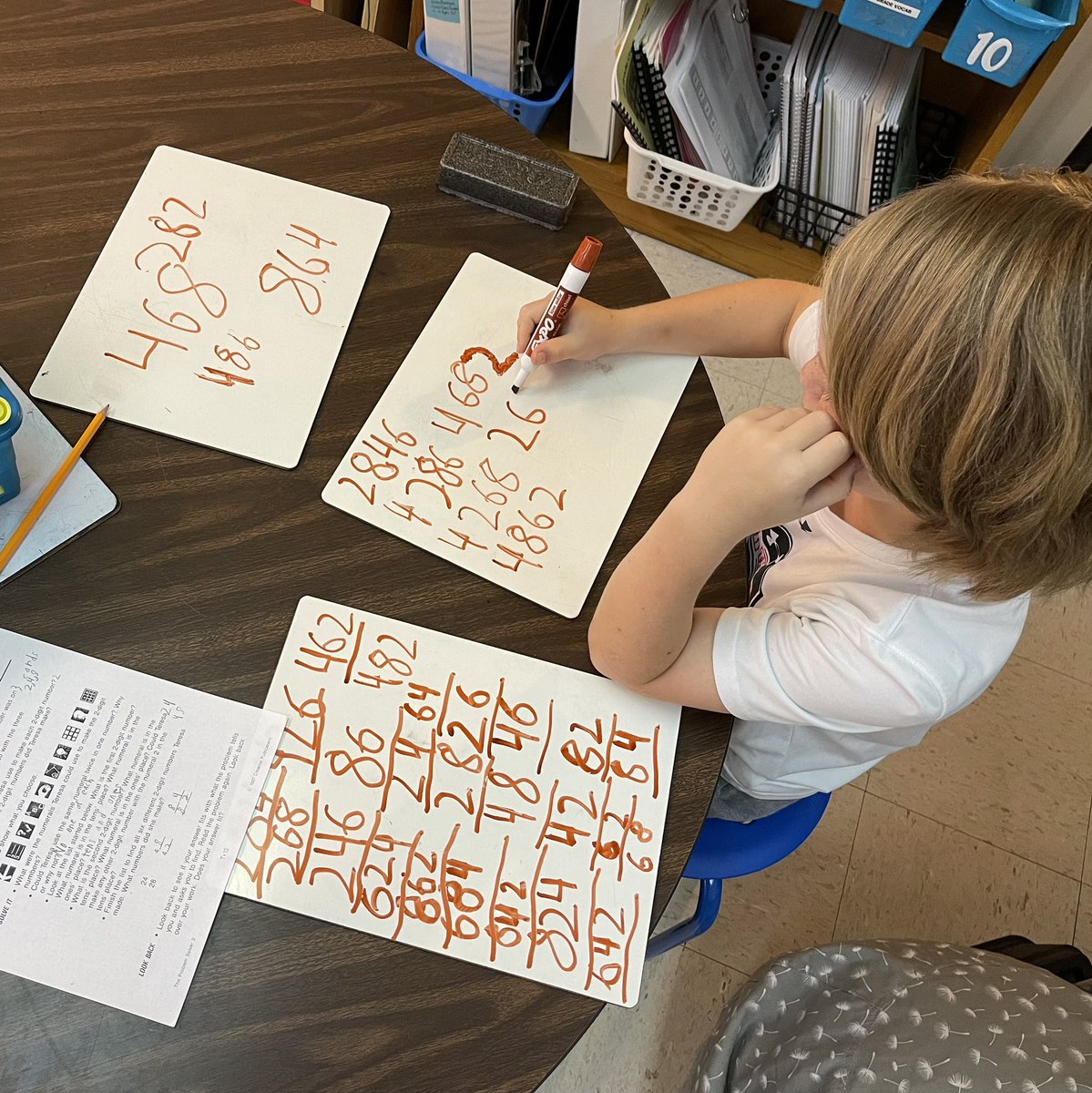 How many 2,3, and 4 digit combinations can we create using 4 non-repeating numbers? Getting a glimpse into combinations and permutations. <a href="/KefLauren/">Lauren Kef</a> <a href="/HCBellamyPTA/">Bellamy PTA</a> <a href="/TweetsBellamy/">BellamyTweets</a> <a href="/MrsRossersClass/">Jennifer Rosser</a>
