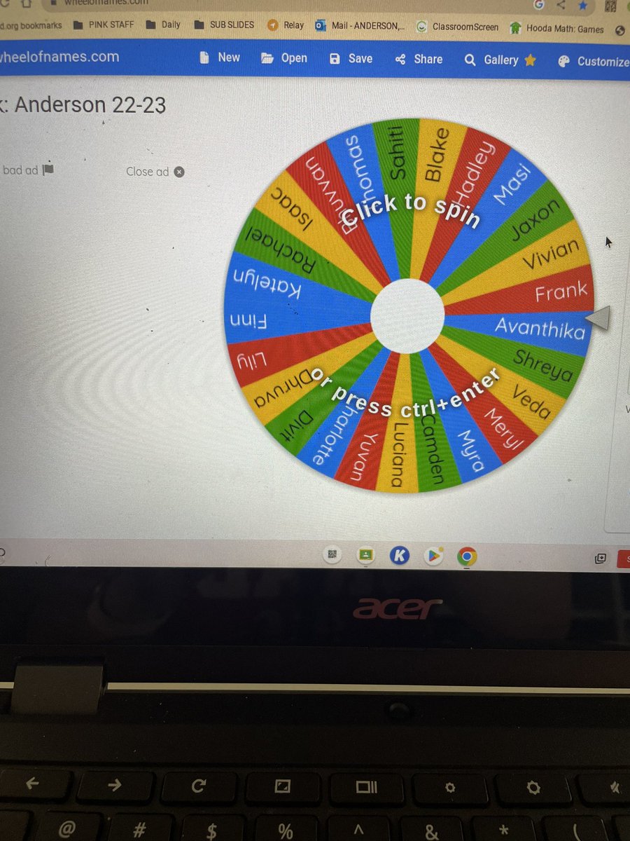 robynsuzanne83's tweet image. Randomize name wheel #pinkspringtraining @shantieljovanna @pressNseale @eagertolearnSoo @CounselorCaring