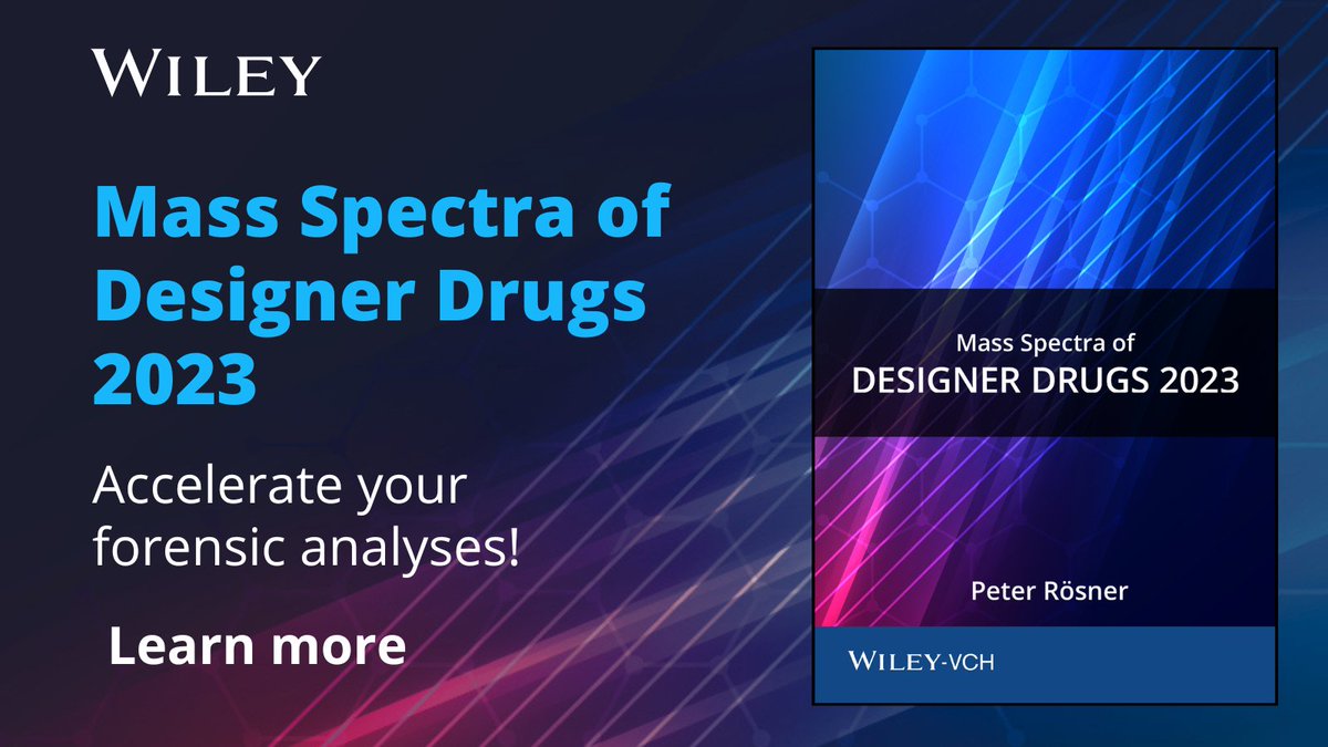 WileyAnalytical's tweet photo. The new release of #MassSpectra of Designer Drugs 2023 includes access to current novel psychoactive substances, including synthetic cannabinoids. Learn more.
https://t.co/AZ8cAs45NX
#Wiley #FromTheLeaderInSpectralData #Forensics https://t.co/K7rMFvU5Ik