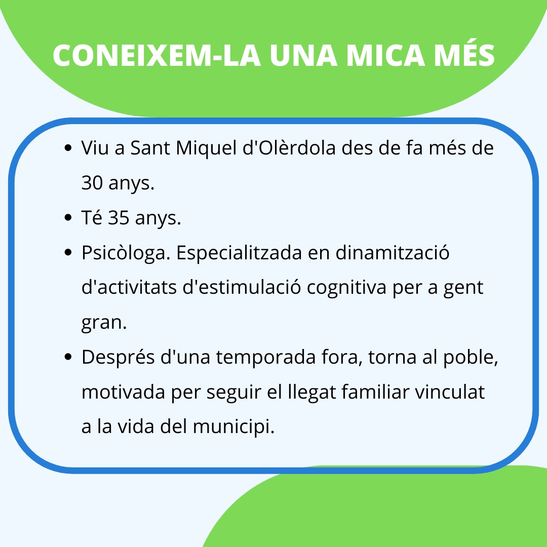 ImpulsemOlerdol's tweet photo. Persones així sí 👏, coneguem l'Anna Guasch, veina de Sant Miquel d'Olèrdola. Vols saber més sobre ella 👉?
#impulsemolerdola #olerdola #municipi #eleccions #municipals #santmiqueldolèrdola #moja #santperemolanta #cantrabal #daltmar #viladellops https://t.co/6c4UGFLpo3