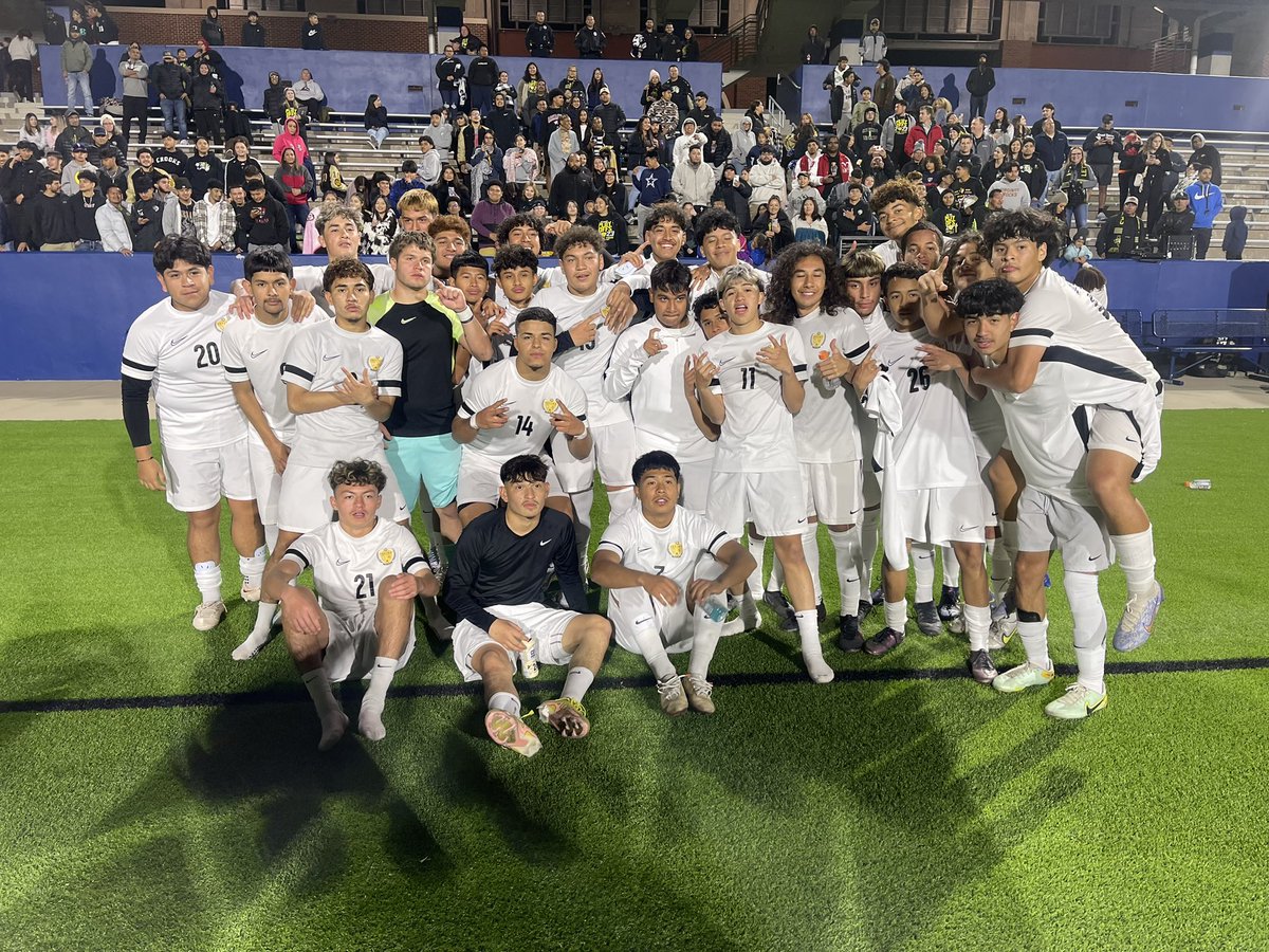 IrvingISD's tweet photo. #ICYMI: @IHSTigersSoccer advanced to the Regional Quarterfinals! 🏆 Cheer them on:

⚽Irving High vs. Allen
📆Friday, March 31 @ 7:30 PM
📌McKinney ISD Stadium

Good luck, team! 👍👏 https://t.co/3Iw1kp1Itt