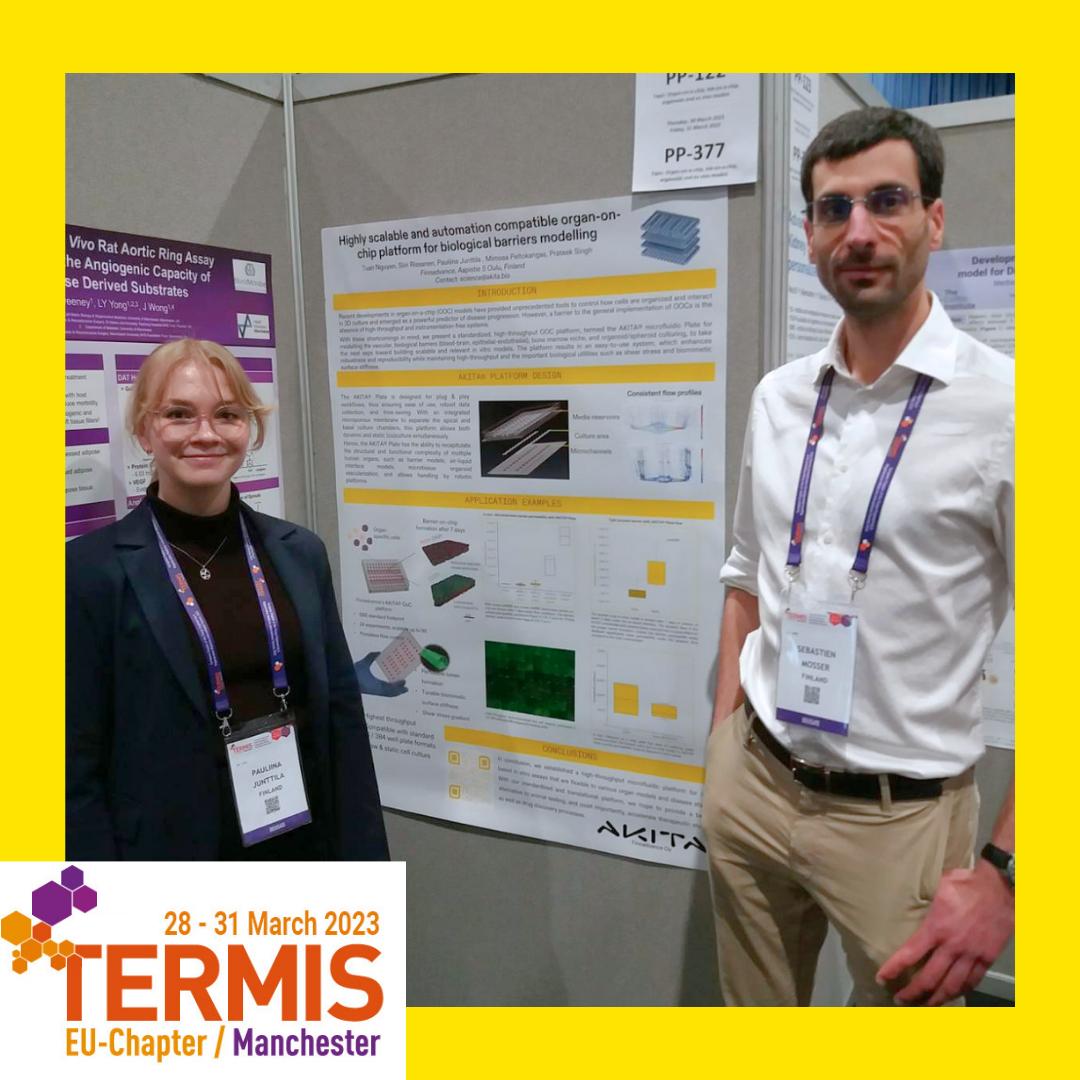 akita_bio's tweet image. This week we are presenting the vascularization applications of our platform at @EuTermis 2023.

Our platform allows for vascularization of organoids and multilayer cultures with continuous perfusion at high throughputs.

 #vascularization #tissueengineering  #MPS