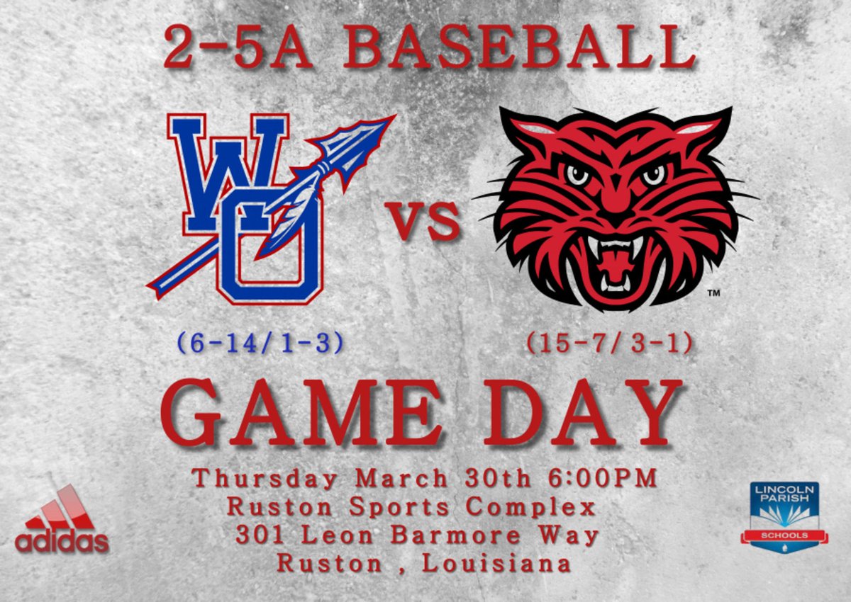 RustonBaseball's tweet photo. Game 1 of 2 Game District Series starts today βΎοΈποΈβοΈ#FirmlyFounded #GoBigRuston https://t.co/gRmXltXDr5