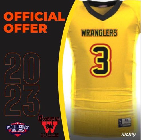 GWilson1187's tweet photo. After a great conversation with @CoachFunch I’m blessed and grateful to receive an ⭕️ffer from Goodyear Wranglers🙏🏆🏈 @_VHS_Athletics https://t.co/SmHWHXBZ20