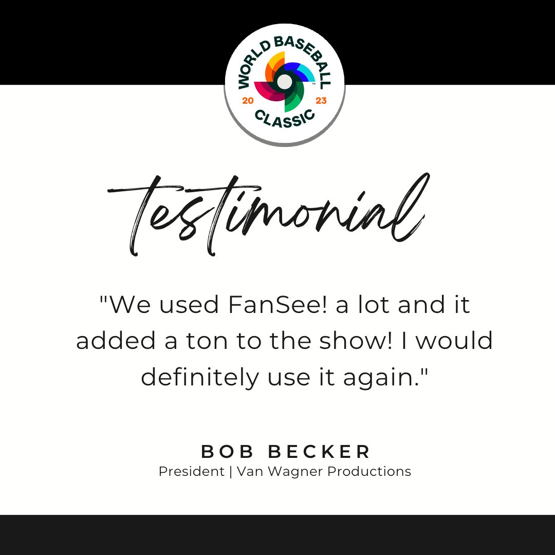 connectwithCUE's tweet photo. #TBT The World Baseball Classic in Miami was an incredible event. There were nearly 8000 people that scanned the FanSee! QR code, with almost 800 of them displayed on the video board. 21.3% of those people participated more than once!!! 😊 #CUE #FanSee https://t.co/0ZtXm1J48o