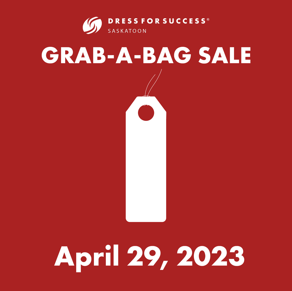 Save the date! Our Grab-a-Bag Spring Sale is coming up on Saturday, April 29th!

Our Spring Sale is open to everyone and will operate as our last few sales have, with pre-sized and sealed bags for sale.

Keep an eye on our social media for more information!