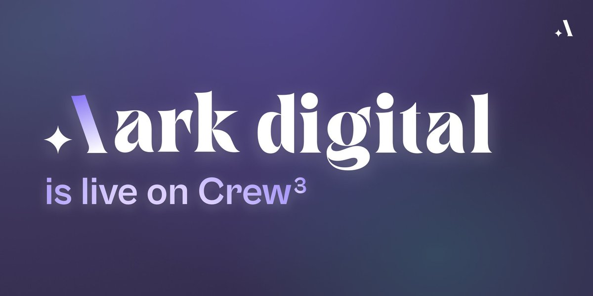 Annoucement 📢

Aark Digital is live on 
@Crew3
 
Complete the quests to get your Discord Crew role, Early access, Boarding Pass NFT and more!
crew3.xyz/c/aarkdigital

#crew3 #arbitrum