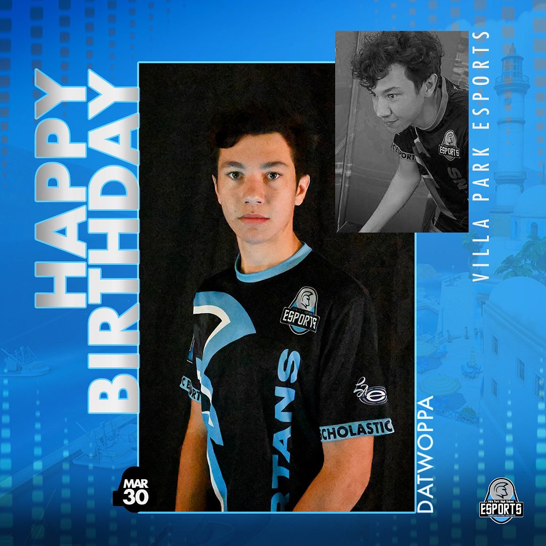 vphsesports's tweet photo. Help us wish one of our own a Happy Birthday!
Woppa is not only on our Overwatch team, but our resident esports tech and handy person.
Enjoy your day bud!
#vphsesports #vphs #villaparkhighschool https://t.co/9k5Vr1BJDm