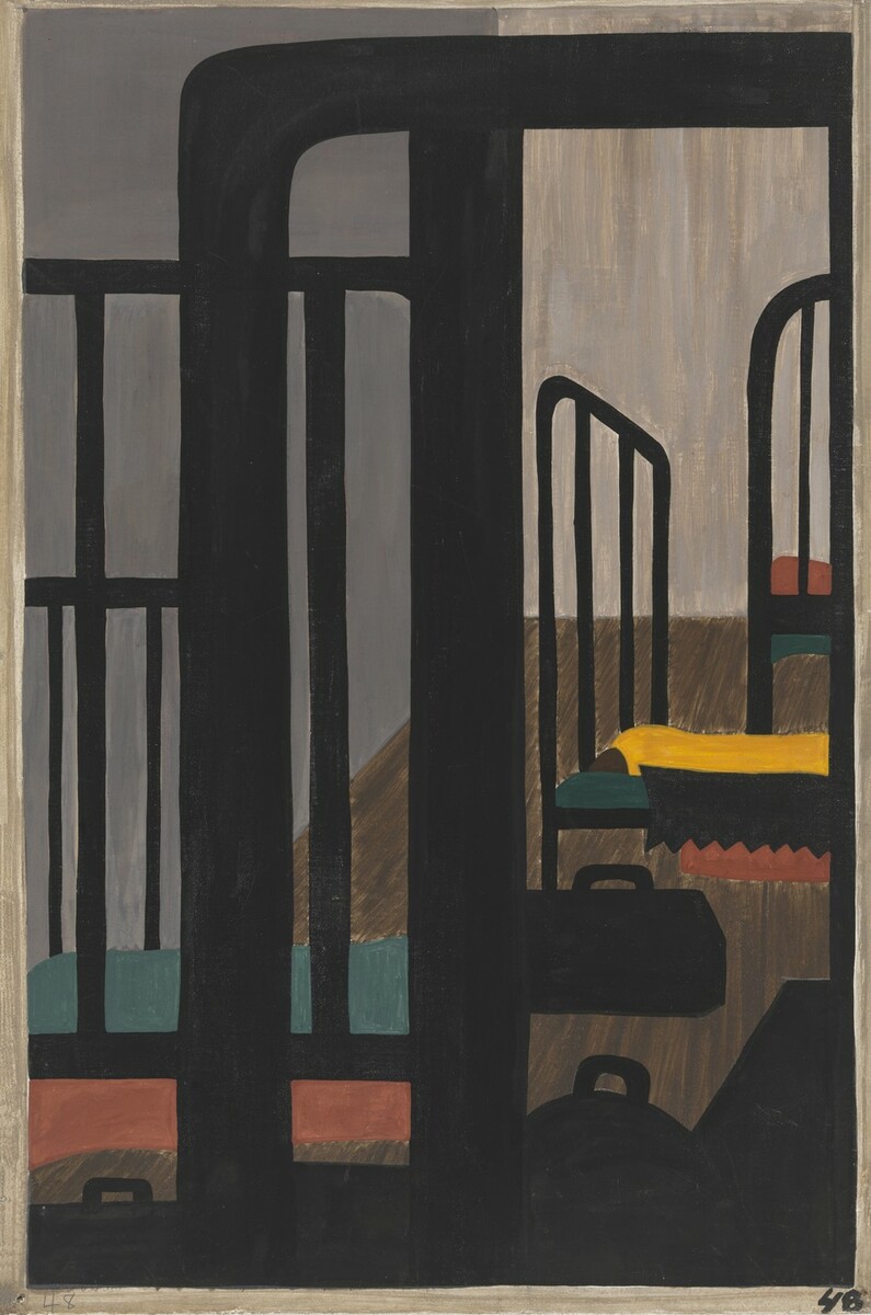 Jacob Lawrence, Housing for the Negroes was a very difficult problem, 1940-41 #museumofmodernart #jacoblawrence moma.org/collection/wor…
