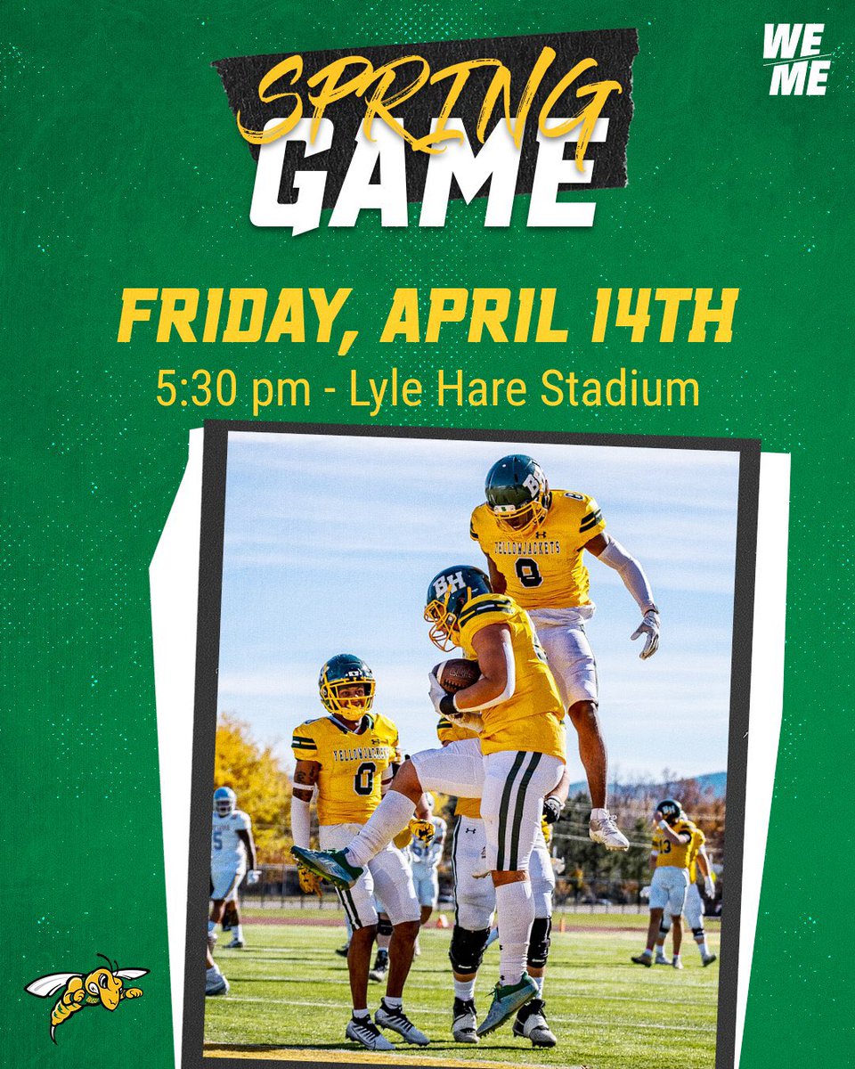 Hungry for some live football yet? Come check out the action at our annual Spring Game on April 14th! #WEoverME