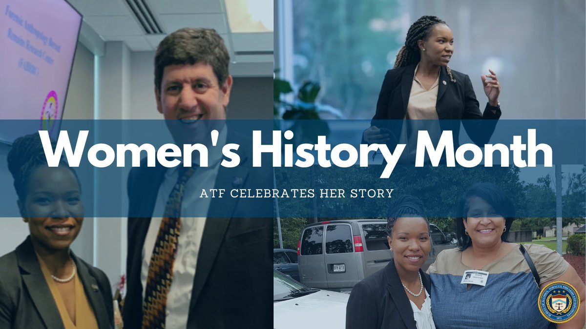 ATFHQ's tweet photo. During Women’s History Month, we honor the women who have served with ATF. Joining ATF in 2015, Special Agent Tanisha Jeter serves @ATFCharlotte in the Diversity and Career Impact Program and on the Regional Recruitment Team. https://t.co/Y78w5IU0lQ #SheIsATF @30x30initiative https://t.co/DDMjC093QC