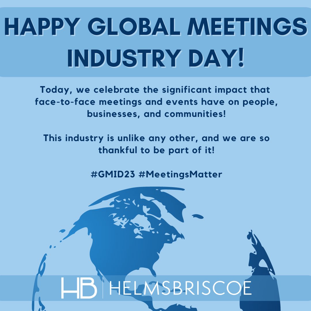 HelmsBriscoe's tweet photo. Happy #GMID23! How are you celebrating meetings today? #WhyHB https://t.co/dksDkxvOTl