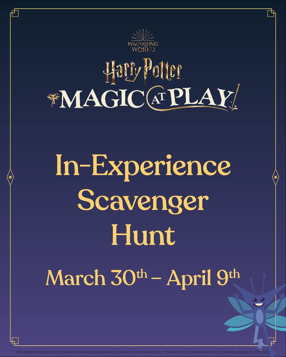 HPMagicAtPlay's tweet photo. It’s Spring Break at Harry Potter™: Magic at Play! Swipe through to see all the magic we have planned for you. Link in bio 👆 #harrypotter #harrypottermagicatplay #hpmap #wizardingworld https://t.co/pYf5SS2hwC