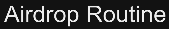 Who wants my new Airdrop Routine? 

Like + RT + Follow, I'll share you in DMs
