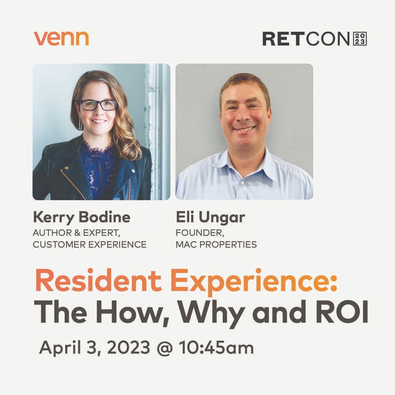 In NYC next week? Work in multifamily real estate? Join me for “The How, Why and ROI of Resident Experience” at #RETCON on Monday, April 3. retcon.venn.city #ResidentExperience #realestate #realestatetechnology #realestatetech #retech