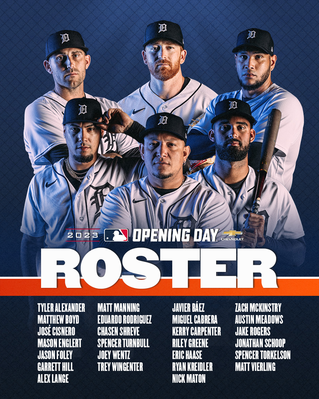 Detroit Tigers on X: Your 2023 Detroit Tigers #OpeningDay roster