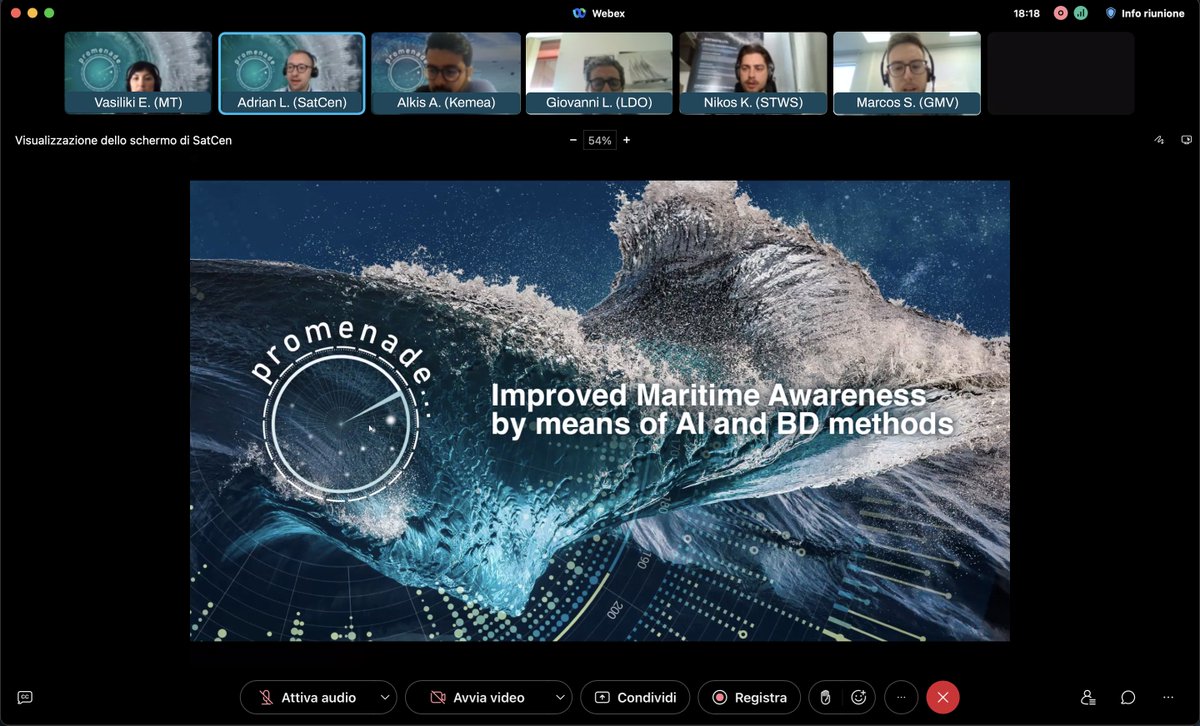 The #PROMENADE webinar for External End-User was performed on March 13th and 14th.
Technical partners have presented and demonstrated the PROMENADE Services Toolkit developed!

Read more here!
bit.ly/3TVK5Do

#H2020 #EUCommission #Bordersecurity #Maritimesecurity
