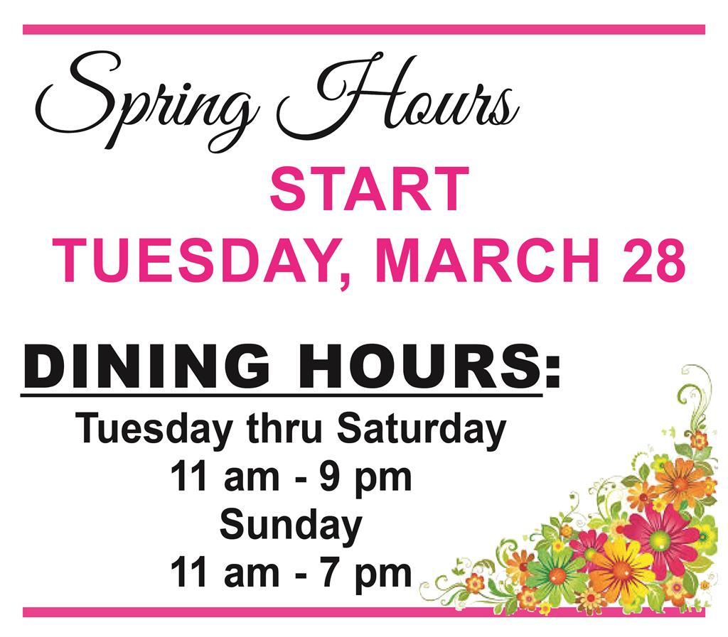 Spring hours!