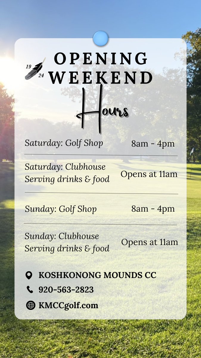 kmccgolf's tweet photo. ⛳ Hellllooo Golfers - it is what you have been waiting for - Opening Weekend!!! You have to be asking yourself, is this an April Fools' prank by Mother Nature?  https://t.co/Lnd2nr7fan for further details, condition of course. https://t.co/DG3Wvolmbv