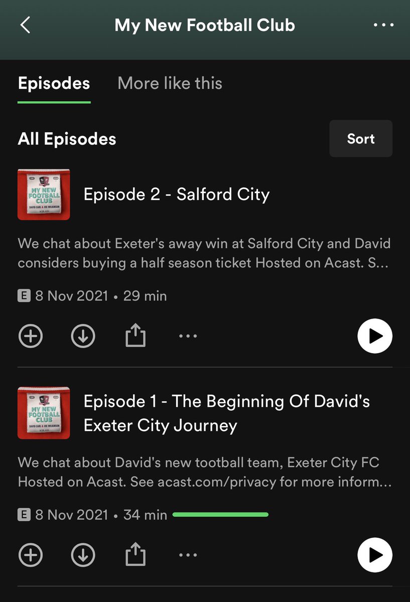 Just found @mynewfootyclub ..what a great podcast. Just starting at Podcast #1 BloodyBrilliant ⚽️ #Grecians #MyNewFootballClub #Spotify