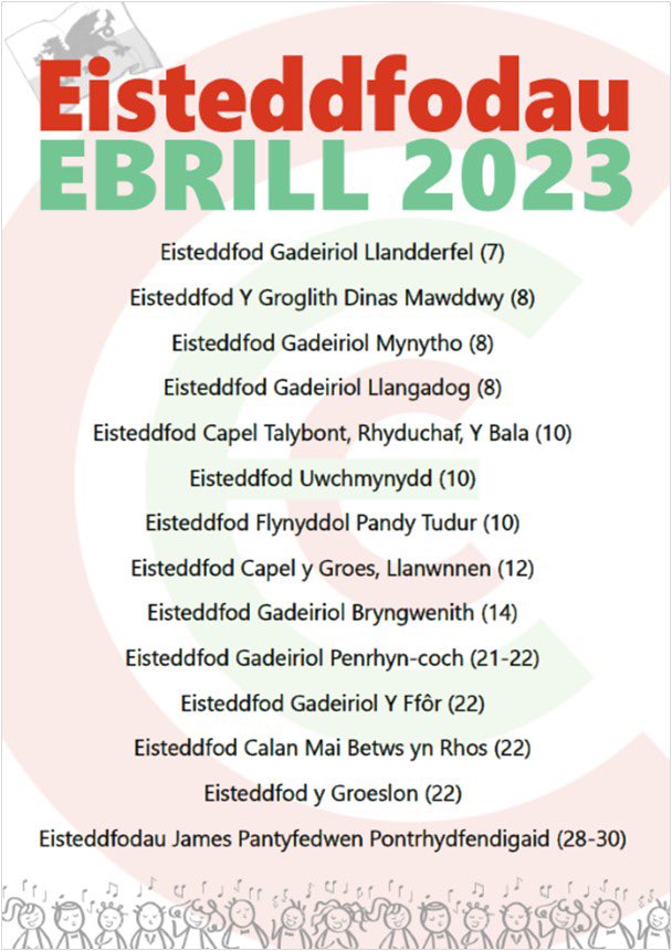 Ymlaen at Eisteddfodau Ebrill! 😀👏🏼
#eisteddfodaulleol #cymru #diwylliant #cymuned #cefnogi 🎶🎺✏️🎤🏆🏴󠁧󠁢󠁷󠁬󠁳󠁿