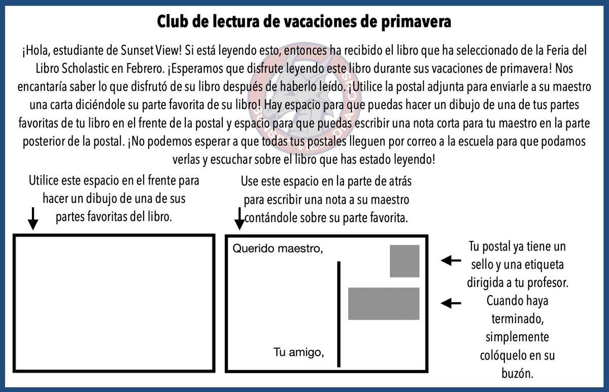SVDragons_Provo's tweet image. Hello Parents! We are excited to announce the return of our Spring Break Book Club! This will be taking place over Spring Break April 3-7!  More information is available on our website!

sunset.provo.edu/spring-break-b…
#NothingStopsADragon #SpringBreakReading #READ