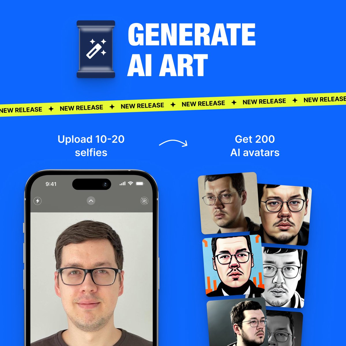 AI-generated art by Unstoppable is here! 🎨

For $14.99, generate 200 AI avatars across 10 different art styles to rep your digital identity!

✅ No subscription required
✅ Mint your favorite for free
✅ Download all 200 images

unstoppableweb.co/ai-avatars