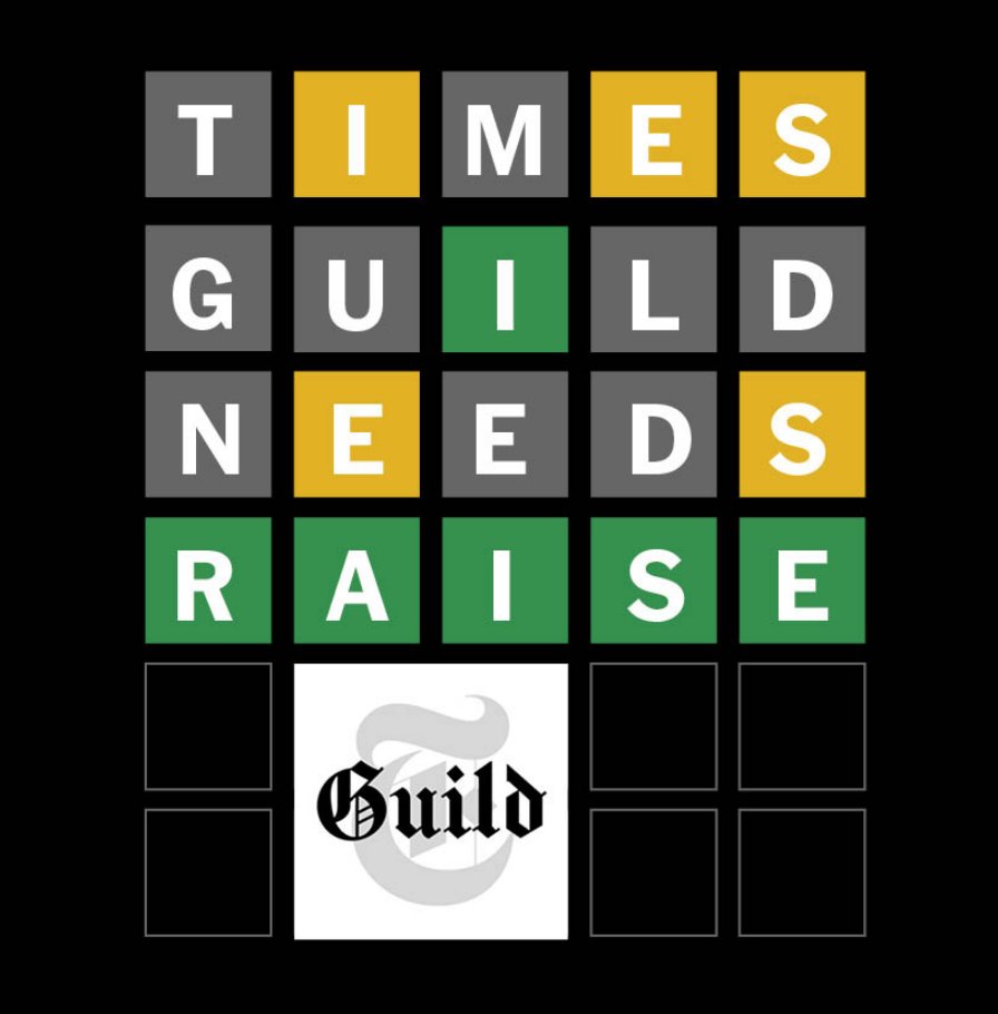 CEO of <a href="/nytimes/">The New York Times</a> Meredith Kopit Levien's 2022 paycheck: $7.6 million
Years without a <a href="/NYTimesGuild/">NYTimesGuild</a> contract: two
Amount of patience we have left: zero
Sign our letter to tell New York Times execs that enough is enough: bit.ly/twoyearsnyt