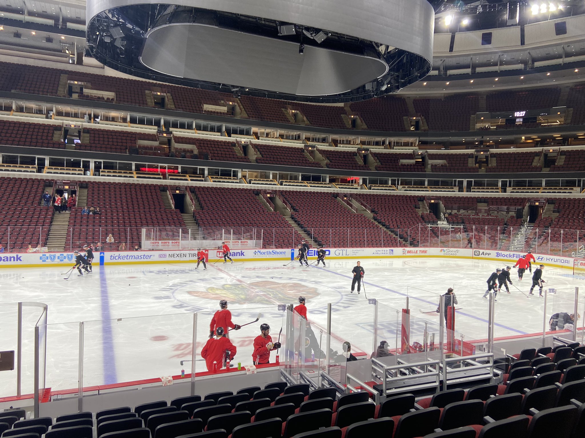 Ben Pope on X: Blackhawks morning skate is about to begin, but