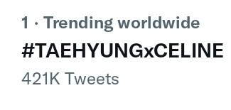 sweetlife1216's tweet photo. #TAEHYUNGxCELINE is now trending at #1 on Worldwide trends with 420k+ tweets!

CELINE GLOBAL AMBASSADOR TAEHYUNG
TAEHYUNG TAEHYUNG
#TAEHYUNGXCELINE https://t.co/NafODXr832