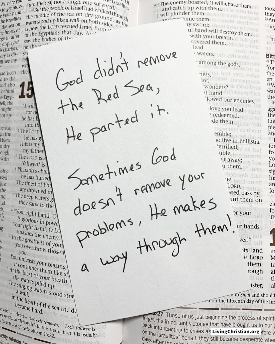 livechristian1's tweet photo. If you believe, God will make a way through this current sea of problems in your life. He always does. https://t.co/CsdmsFqd2J