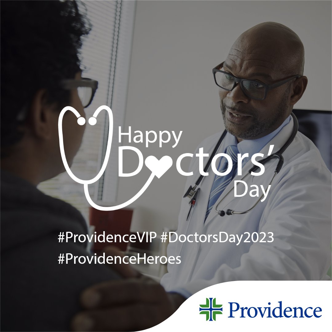 providence's tweet photo. Doctors are at the heart of the care we provide and we are honored to recognize them on Doctors’ Day and every day. Join us in recognizing a #ProvidenceVIP (Very Important Physician) who has had a positive impact on your health. #ProvidenceHeroes #DoctorsDay2023 https://t.co/rR4V73hMf3