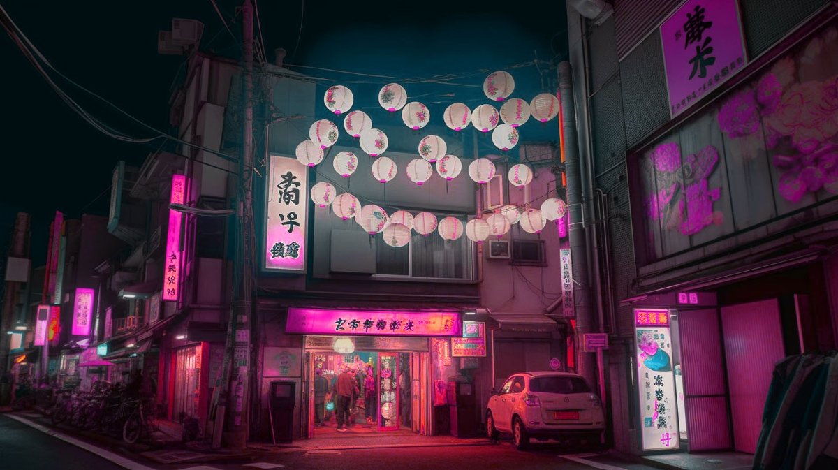 Tokyo by the AI. 1 AM.

#AIart