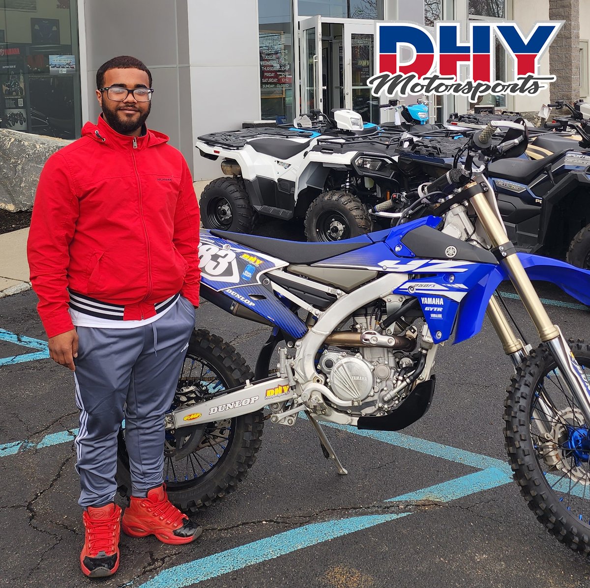 Congratulations to Jose on his new 2018 #Yamaha #YZ250FX! We hope you love your new bike and thanks for choosing #DHYMotorsports as your dealership! #dhynj #mynewride  

Sales Rep: Joey Sandor | Joey@dhy.com