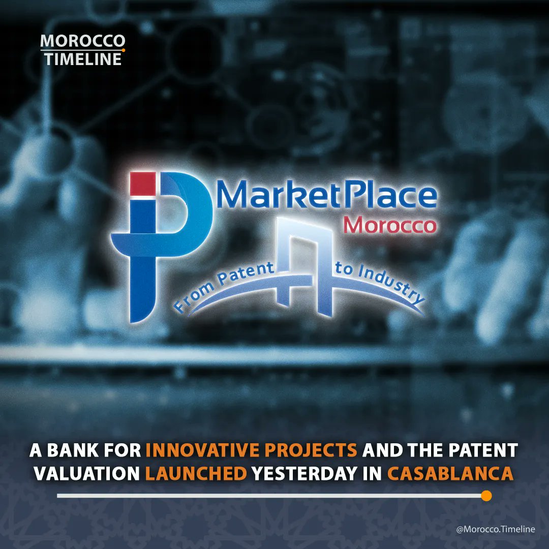 MoroccoTimeline's tweet photo. 💻 The Moroccan Office for Industrial and Commercial Property launched in #Casablanca a bank for innovative projects and a patent valuation platform "IPmarketplace" that aims to promote patents at the national level and establish a "win-win" partnership.
.
#IPmarketplace #Morocco https://t.co/wGfoqZ6T3X