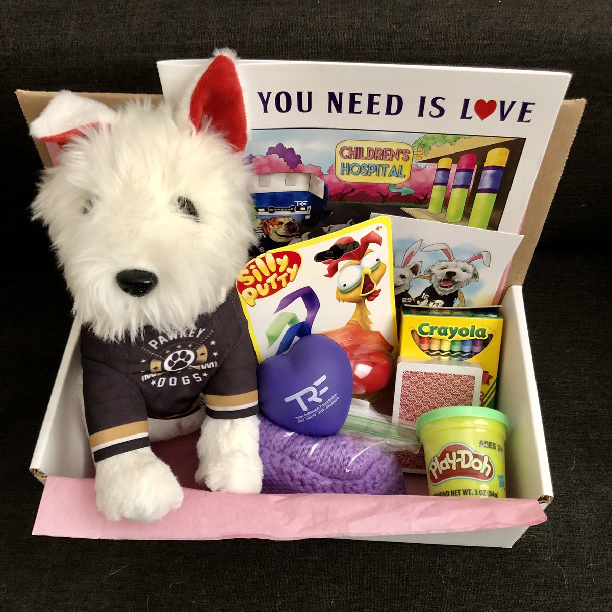 DekeHenriFurry's tweet photo. Deke here!
Bark and I, along Winston &amp; Oliver, will be delivering Easter Pawliday boxes to children in Las Vegas area hospitals next week! 
If you’d like to help us by sponsoring a box or two, please follow the link: https://t.co/Y5JG7h48Zj
Thank you!
~ Deke🐾 
#PawYouNeedIsLove https://t.co/4dL5bdqGIg