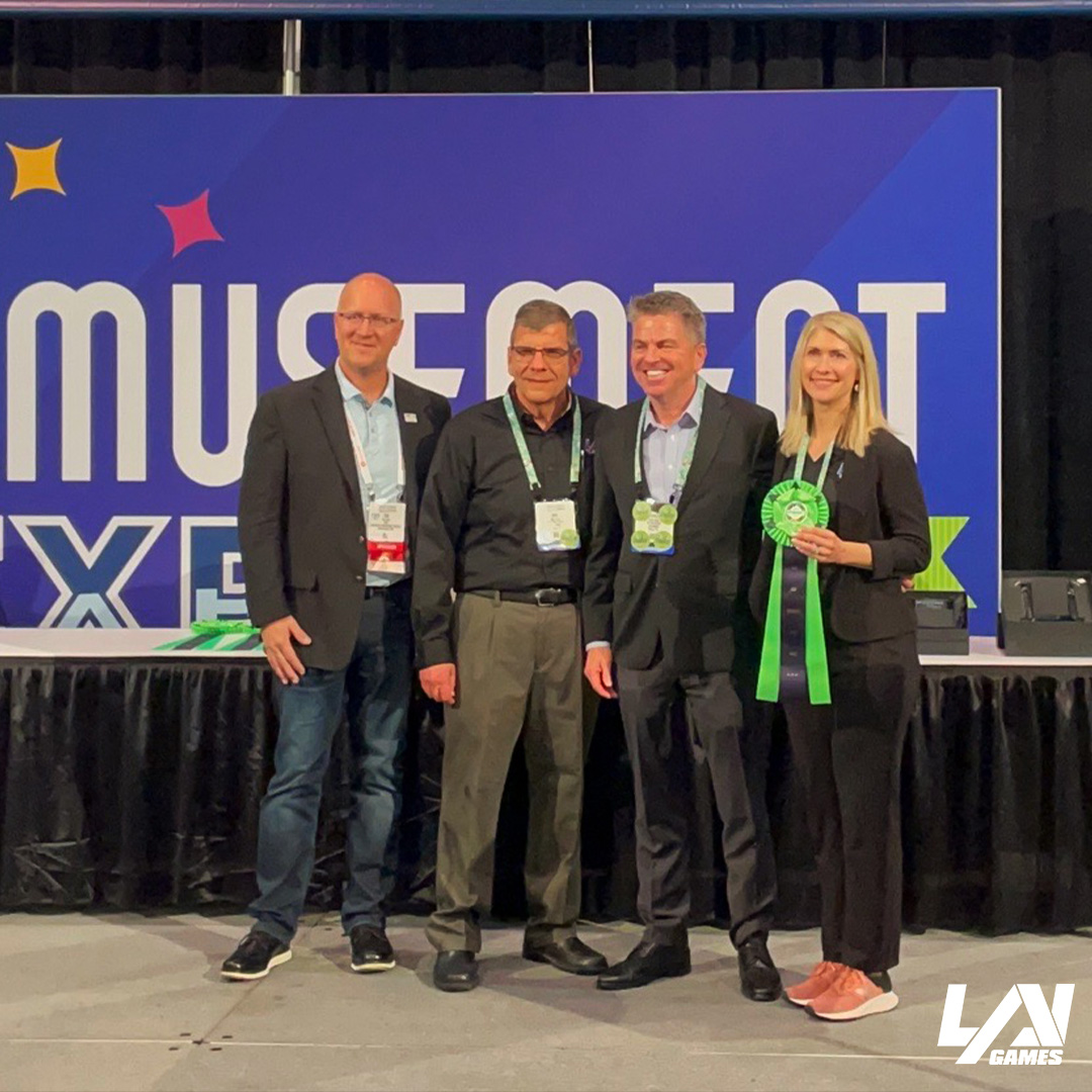 laigames's tweet image. What a Day 1 at #AEI2023! We are honored to receive the 2023 AMOA Operator's Choice Award for Rick and Morty, Blips and Chitz. To top off the exciting day, big congrats to LAI Games founder Malcolm Steinberg for being inducted into the Hall of Fame - a true industry pioneer!
