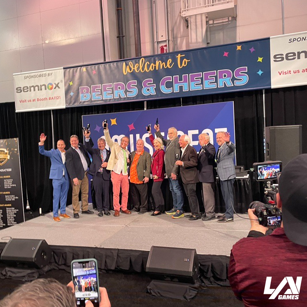 laigames's tweet image. What a Day 1 at #AEI2023! We are honored to receive the 2023 AMOA Operator's Choice Award for Rick and Morty, Blips and Chitz. To top off the exciting day, big congrats to LAI Games founder Malcolm Steinberg for being inducted into the Hall of Fame - a true industry pioneer!