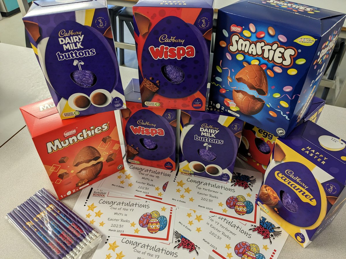 Prizes and certificates for our amazing Rocks stars from this Easters competition. Well done!!! <a href="/OfficialEcco/">Ecclesfield School</a>  <a href="/EccoMaths/">Ecclesfield Maths</a>