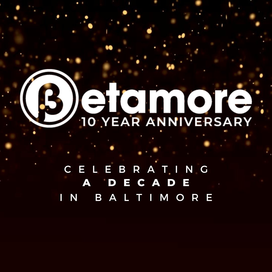 Can you believe it?! 10 years of Betamore! Checkout this letter from our Co-Founder + Chairman, Greg. - mailchi.mp/betamore/10yea…

#betamore #10yearanniversary #nonprofit #baltimore #entrepreneurship #innovation #workforcedev #community