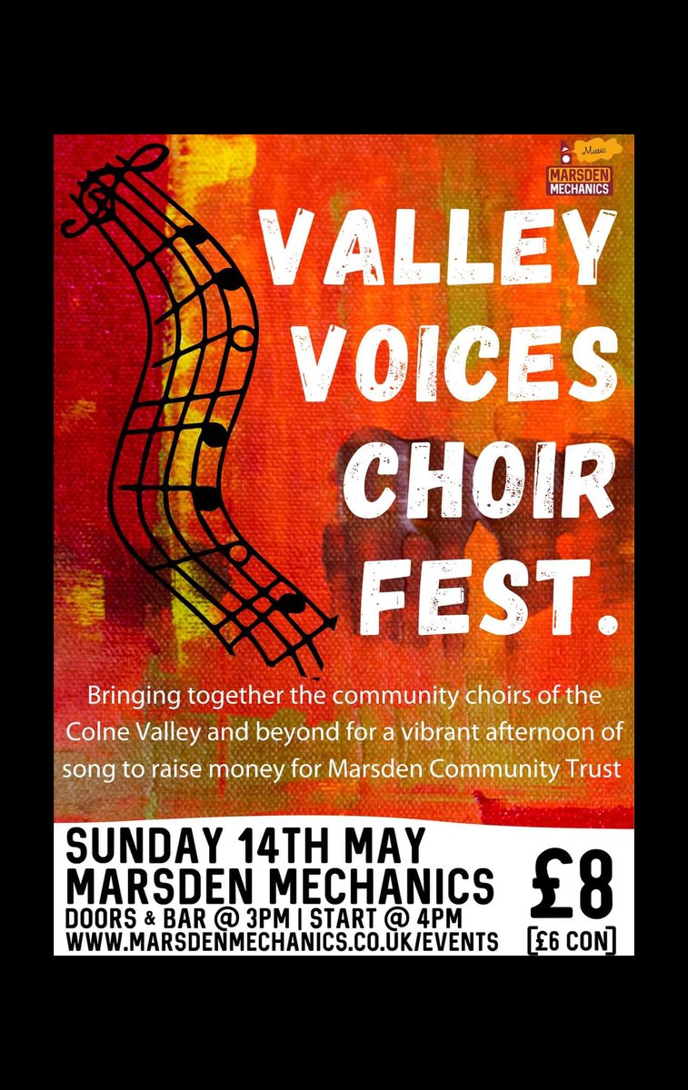 HCGC100's tweet photo. Hello!

HCGC are happy to announce that we will be once again performing at the Valley Voices Choir Fest at Marsden Mechanics. Come along and join us it should be a lot of fun!😄

Thanks https://t.co/H2gzLh58HV