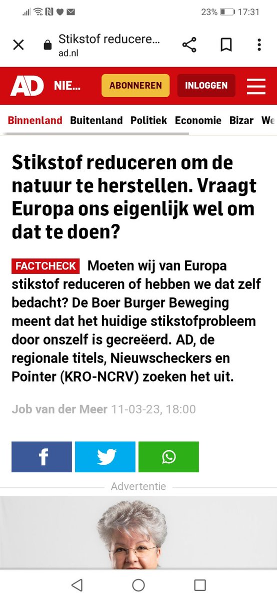 Stikstof "problematiek"  is gewoon een zelf bedachte idioterie