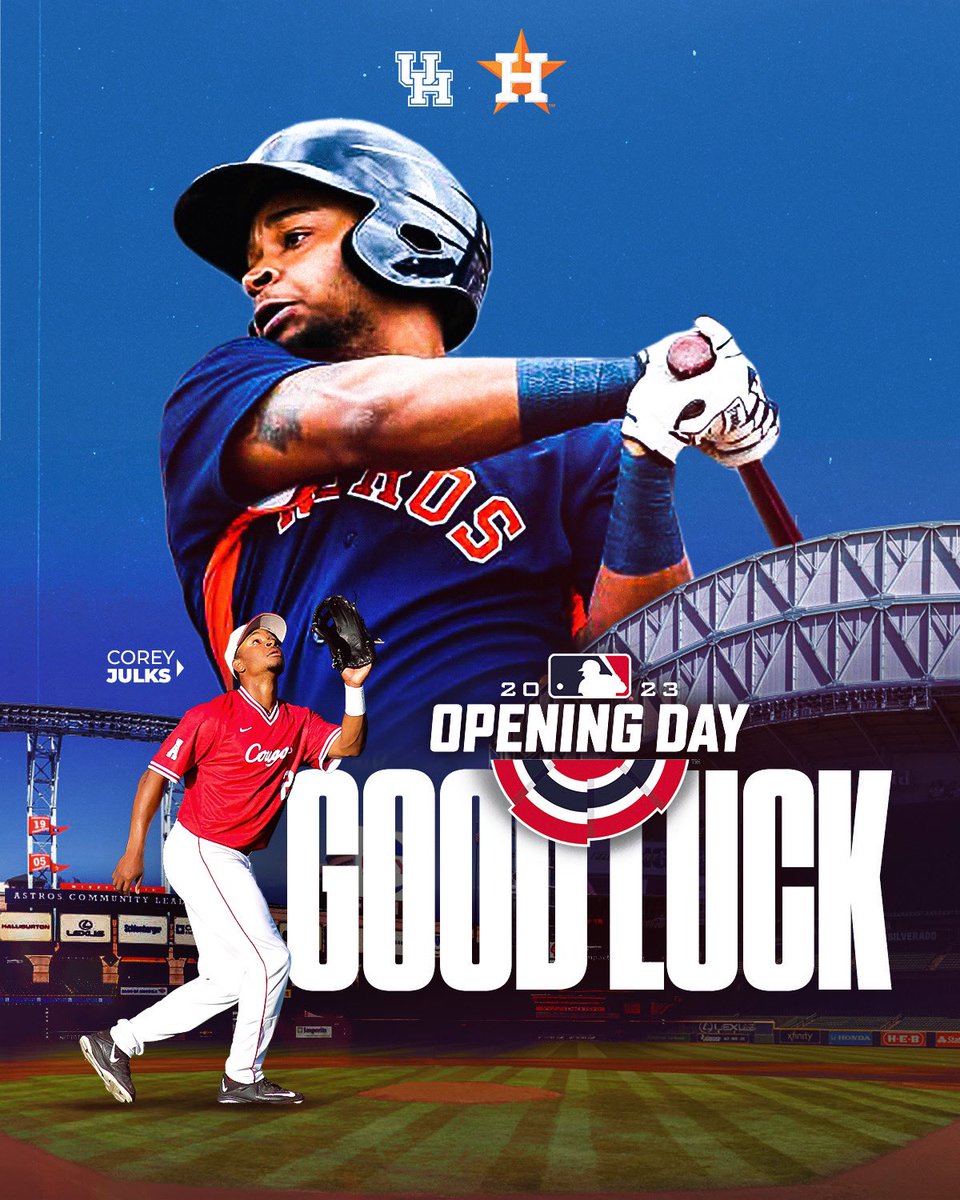 UHCougarBB's tweet photo. Hometown kid making the hometown team 🏟️

Congrats @CoreyJulks!! 

#ProCoogs x #OpeningDay https://t.co/eCeQLBYsoY
