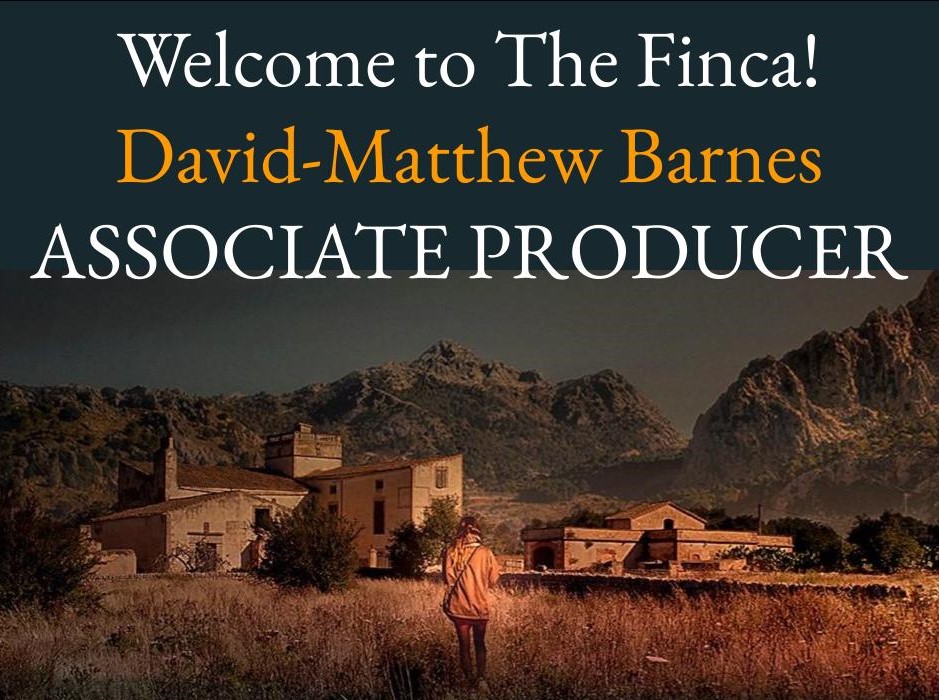 Let's hear it for David-Matthew Barnes who has supported our <a href="/Indiegogo/">Indiegogo💡</a> campaign for THE FINCA and joins us as an Associate Producer! Thank you, David, and welcome to the crazy gang!😃🤩#TheFincaMovie igg.me/at/thefinca