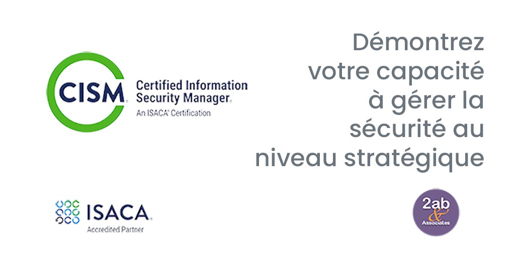 2ab_AFR's tweet photo. A l'heure où la cybersécurité est une priorité nationale, la sécurité de l'information doit monter au niveau stratégique des entreprises grâce au #CISO - 2AB &amp; Associates | CISM | Certified Information Security Manager  https://t.co/LZe0ZQ6Zsz @ISACANews @2ab_associates #CISM https://t.co/mm9Hh542Er