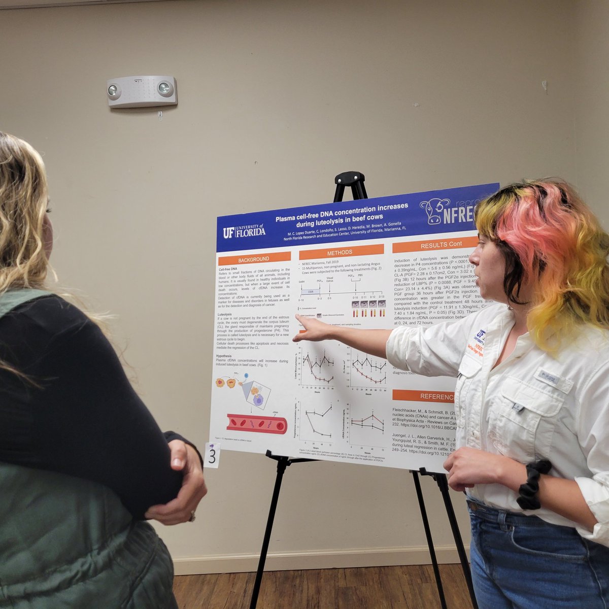 GelaGonella's tweet image. Day 1 of our 2nd Beef and forages research updates IST. We had a wonderful day with the agents and the students interacting in the poster session and great talks from several of our state specialists! #AGextension #ufifas @ufifasnfrec