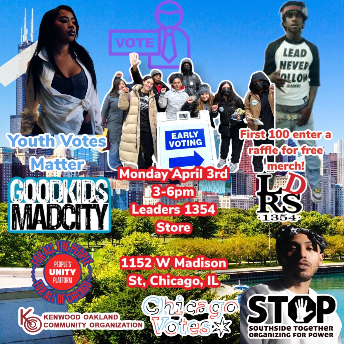 GKMC18's tweet photo. 🚨‼️ATTENTION!‼️🚨

Due to the bad weather predicted for tomorrow with hail, strong winds, thunderstorms and possible tornado warnings, we are postponing our #YouthVotesMatter event to Monday April 3rd 3-6pm at @LDRS1354 please spread the word &amp; apologies for any inconveniences! https://t.co/wtKlnC03J9