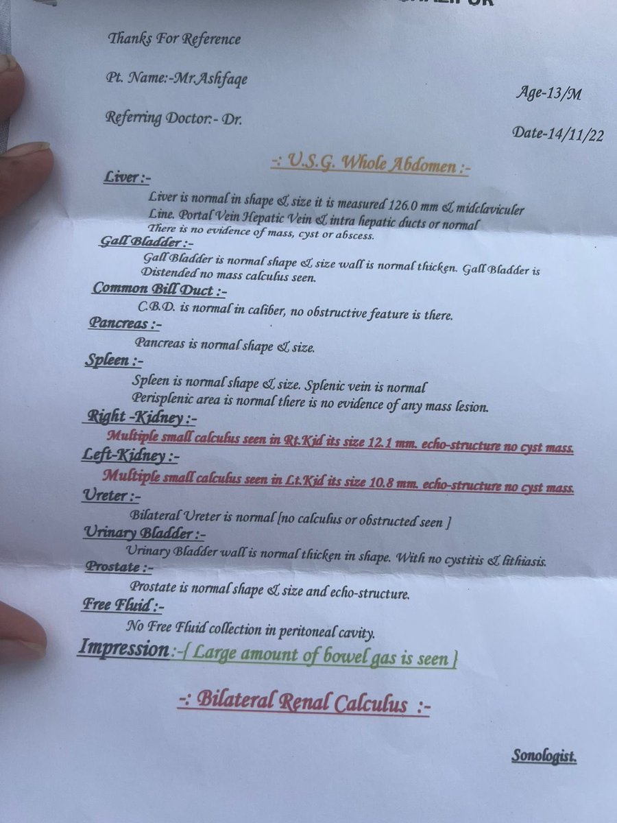 siddharthgzp's tweet image. 13 साल का बच्चा है और 100( Multiple)  से अधिक पथरी है इसकी किडनी में … 

केंद्रीय अल्पसंख्यक कल्याण मंत्री आदरणीय @smritiirani जी , राज्य अल्पसंख्यक कल्याण मंत्री आदरणीय @danishazadbjp जी इस बच्चे का नाम असफ़क़ है रहने वाला उत्तर प्रदेश के गाज़ीपुर ज़िले के फतेउल्लहपुर गाँव का…