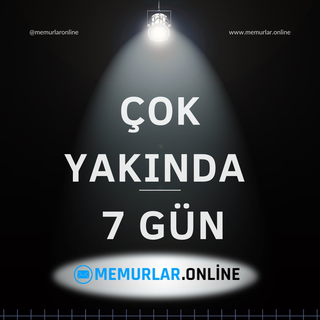 #Memurlaronline çok yakında.. 

⏰️Son 7 gün!

Memurların Portalına sizde hazır mısınız?